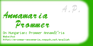 annamaria prommer business card